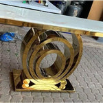 Signature Ring Marble Console Table (140 cm) Gold