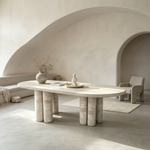 Orvessa Oval Marble Dining Table (200 cm)