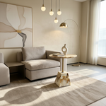Carrara Marble Side Table (55 H cm)