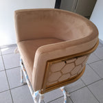 Catherine Velvet Bar Stool (Available in Taupe and Beige)