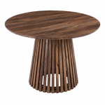 Ostrielle Round Slatted Table (120 cm) Brown