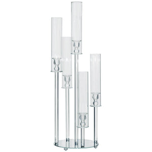 5 Arm Glass Candle Holder (85 cm)