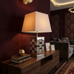 Zyvarique Mirrored Table Lamp (68 H cm) Silver