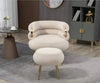 Caleb Boucle Occasional Chair with matching ottoman