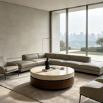 Talvori Round Coffee Table (100 cm) Available in Various colours