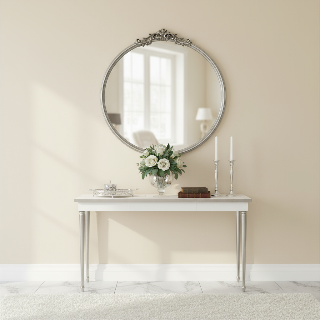 82cm silver mirror in beautiful setting