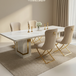 Casa Imperiale Dining Table (White/Grey/Gold) 300 cm