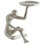 Anneline Raw Silver Candle Holder (18 cm) - MHF Decor-Delights