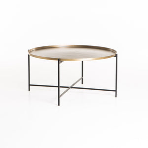 Holly Antique Brass Coffee Table (90 cm)