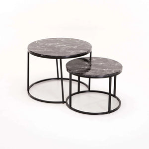 Alice Set of two nesting tables (Black and Black) - MHF Decor-Delights