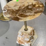 Carrara Marble Side Table (55 H cm)