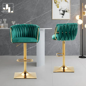 Aisha Velvet Bar Stools (Available in Various Colours)