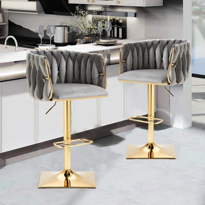 Aisha Velvet Bar Stools (Available in Various Colours)