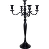 Candelabra 5 Arms Candle Holder (Black) 70 cm