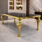 Noir Royale Dining Table (200 cm) Black/Gold