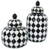 Black/White Ginger Jar (26 cm)