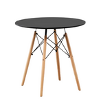Black Pissa Table with 4 Chairs per Set (Available in 80 cm or 60 cm)