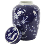 White and Blue Blossom Ginger Jar/Lid (32 cm)