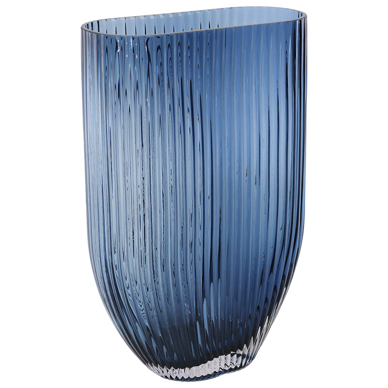 Blue Oval Vase (30 cm)