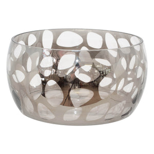 Edisson Silver/Clear Bowl (26 cm) - MHF Decor-Delights