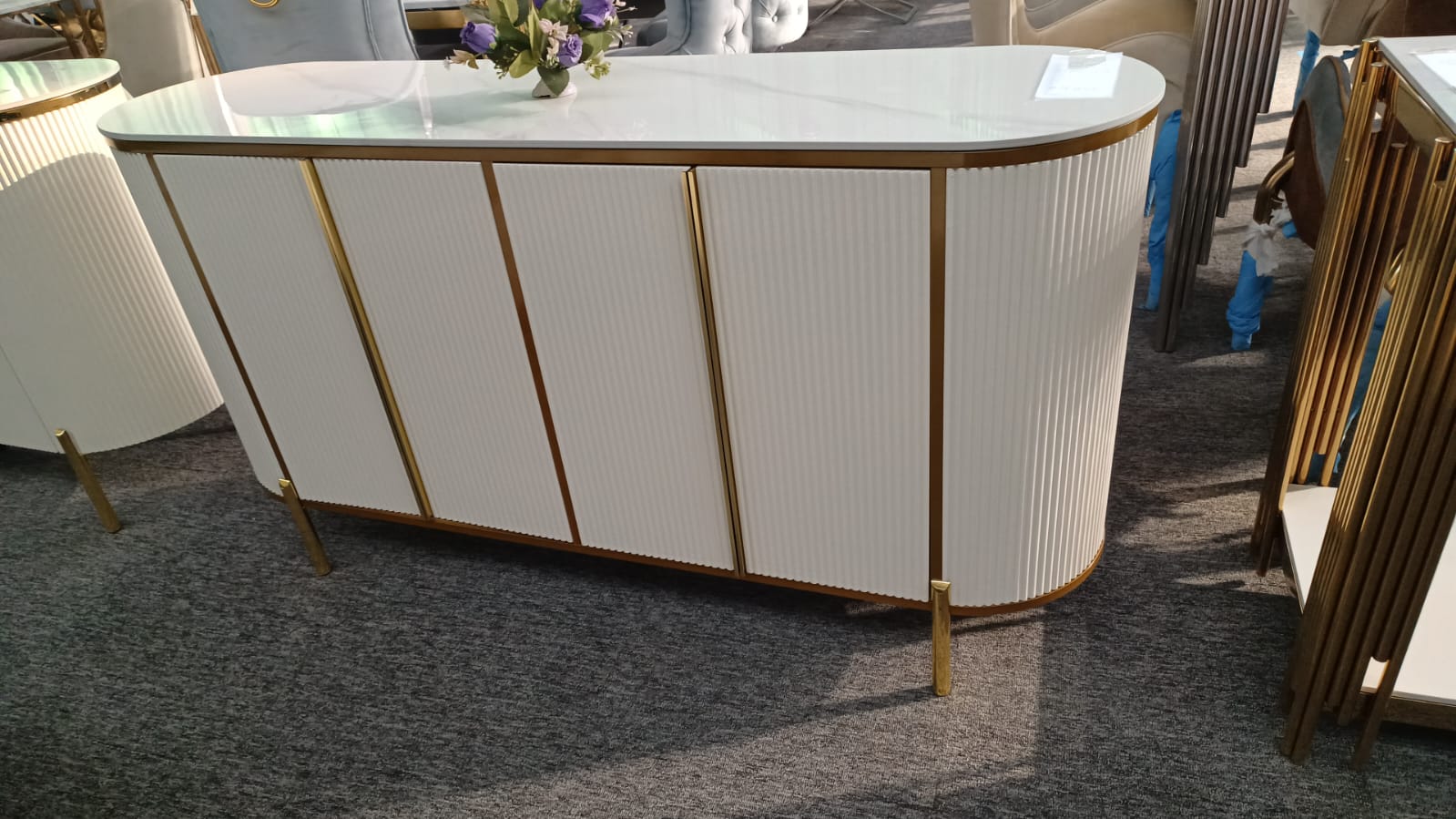 Grande Luxury Sideboard (150 cm) White/Gold