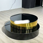 Camilla Lux Rotating Coffee table (Gold/Black or Rose Gold/Black)