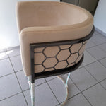 Catherine Velvet Bar Stool (Available in Taupe and Beige)