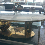 Geneva Coffee Table (Gold) 130 cm