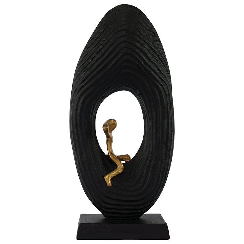 Black/Gold Relaxing Statue (46 cm)