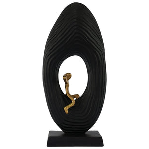 Black/Gold Relaxing Statue (46 cm)