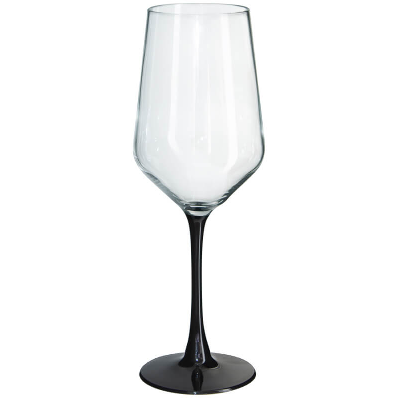 Anna Black Stem Wine Glass (350ml) - MHF Decor-Delights