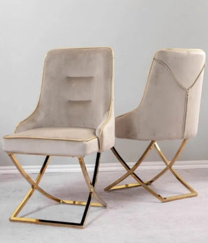 Annabelle Velvet Dining Chair (Available in Black, Beige and Grey)