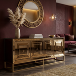 Miravelle Mirrored Sideboard (180 cm) Available in Silver or Rose Gold/Brown