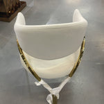Novelle Velvet Dining Chair (Off White/Gold)
