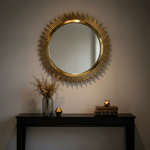 Sunshine Metal Mirror (95 cm) Available in Silver or Gold