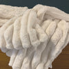 Fluted Fur Cream Throw (230x240 cm)