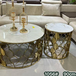 Elle Coffee Table and matching side table set (Gold)