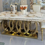 Emirates Dining Table (200 cm) Available in Gold or Silver