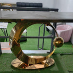 Luna Orb Marble Console Table (140 cm) Available in Gold, Silver or Two Tone (Silver and Gold)
