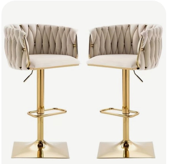 Aisha Velvet Bar Stool (Available in Various Colours)