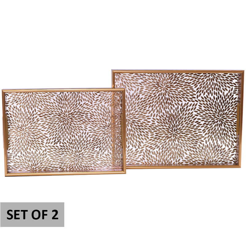 Gold Zini Tray (40/35 cm) Set of 2