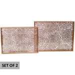 Gold Zini Tray (40/35 cm) Set of 2