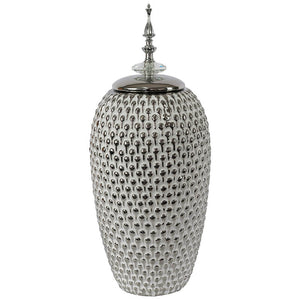 Tiffany Silver Ginger Jar with lid (42 cm)