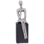 Girl Seated (Silver) 28 cm
