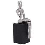 Girl Seated (Silver) 28 cm