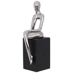 Girl Seated (Silver) 28 cm