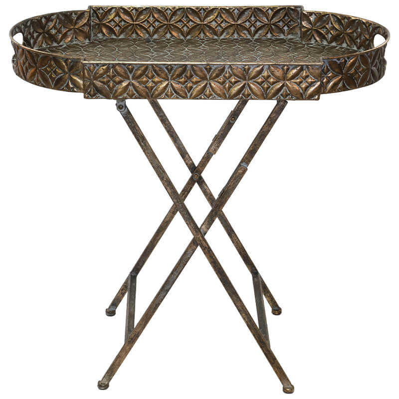 Ant. Gold Foldable table (70 H cm)