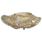 Gold/White Flat Display Bowl (36 cm)