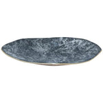 Gold Wavy Metal Bowl/Grey Marble (41 cm)