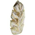 Leaf Vase (White/Gold) 37 cm